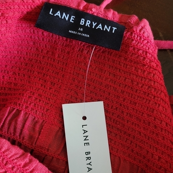 Lane Bryant Smocked Bodice Babydoll Tank Size 16 - Picture 7 of 10